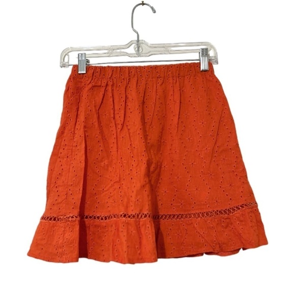 NWT Women’s Eyelet Crop Top and Pep Hem Mini Skirt Matching Set Sz 4 - Picture 5 of 6